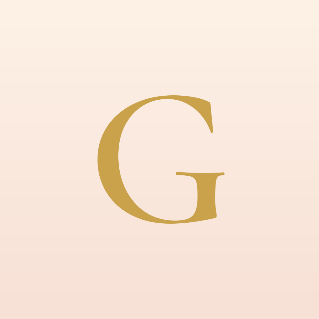 Grace app icon with a gold G on a soft cream background.